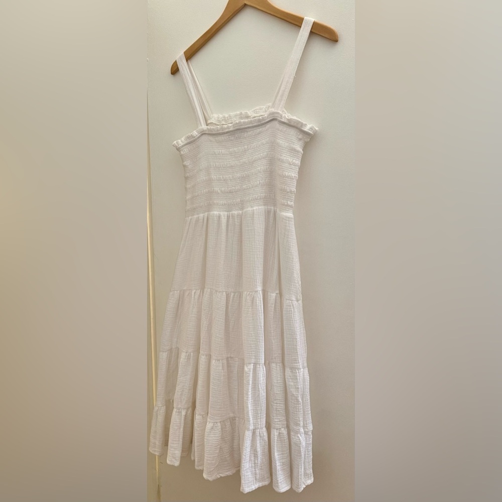 C&C California White Tiered Dress